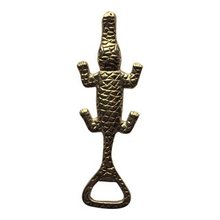 Brass Alligator Bottle Opener For Sale