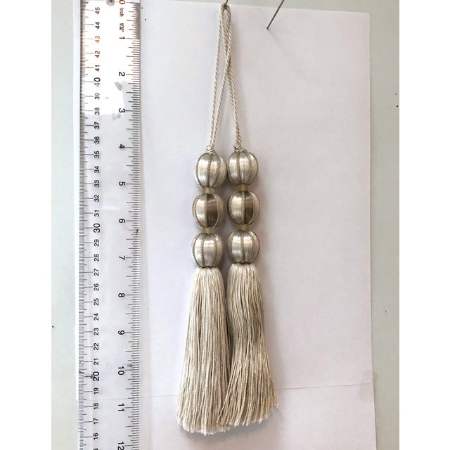 2020s Ivory Beaded Key Tassels - H - 7.5 Inches - a Pair For Sale - Image 5 of 5