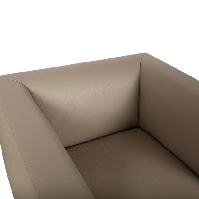 Animal Skin Jaan 3-Seater Sofa and Lounge Chairs in Cream Leather and Chrome from Walter Knoll / Wilhelm Knoll, Set of 3 For Sale - Image 7 of 18