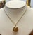 Contemporary Large Cabochon Rutilated Quartz Gold. Pendant on 18 K Chain For Sale - Image 3 of 6