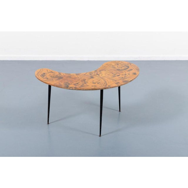 Black Mid-Century Italian Sculptural Side Table, 1950s For Sale - Image 8 of 9