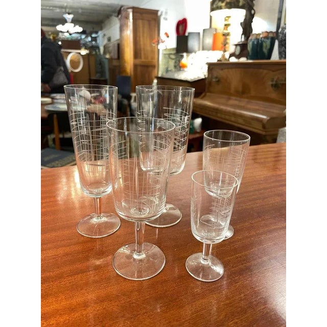 Chiselled Glasses, Set of 50 For Sale - Image 8 of 10