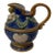 Vintage Cobalt Nouveau Majolica Art Pottery Putti & Seashell Coastal Pitcher For Sale