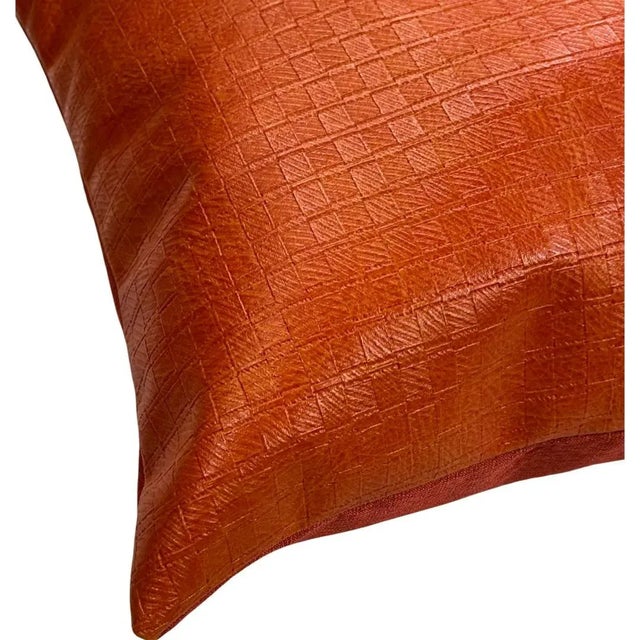 Modern Pasargad Pu Leather Pillow For Sale - Image 3 of 4