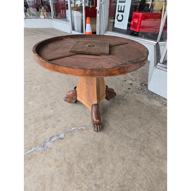19c Restoration Period French Empire Center Table W Marble Top For Sale - Image 12 of 15