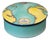 Vintage Made in Franch Tiffany Porcelain Trinket Box "Tauck World Discovery" Map For Sale