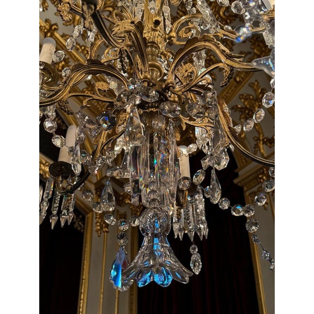 Gold Antique French Chandelier, 1870 For Sale - Image 8 of 14