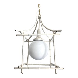 1960s Italian Bamboo Pagoda Light For Sale