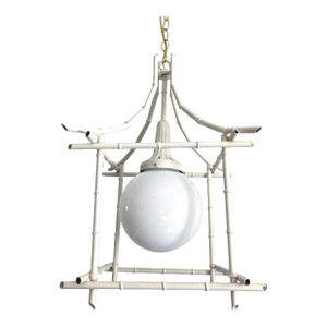 1960s Italian Bamboo Pagoda Light