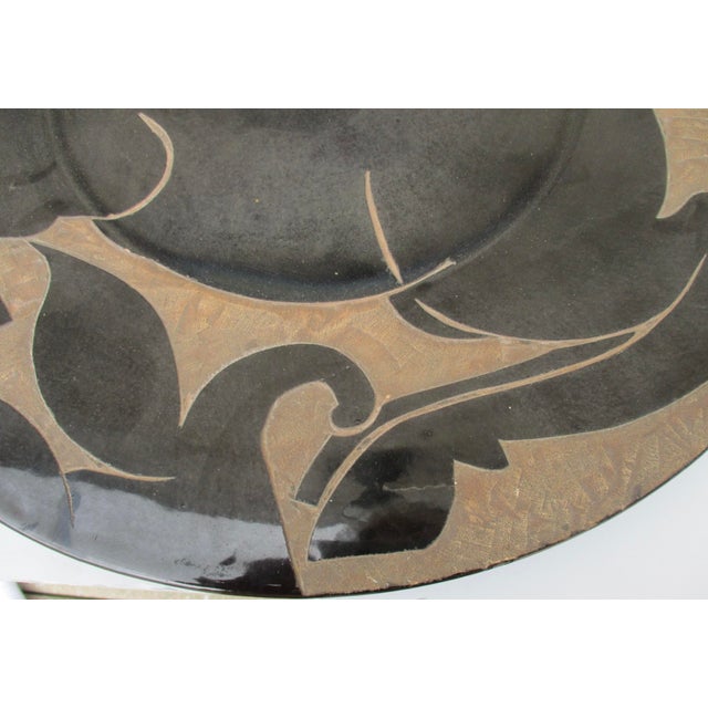 Biot Art Brut Stoneware Horse Charger Circa 70s For Sale - Image 4 of 11