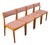 Mid Century Danish Modern Dining Chairs Set of 4 Denmark Pink Fabric Oak Vintage For Sale