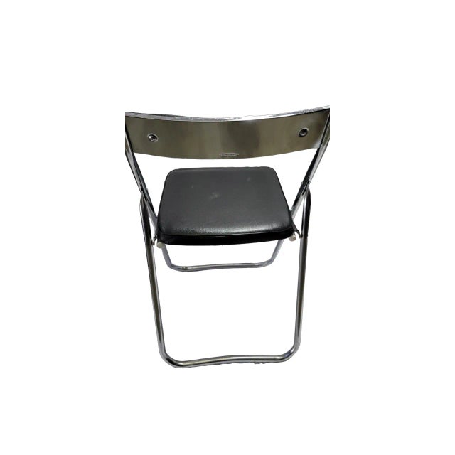 Metal Mid 20th Century Vintage Fujiset Mid Century Black Folding Chairs - Set of 2 For Sale - Image 7 of 10