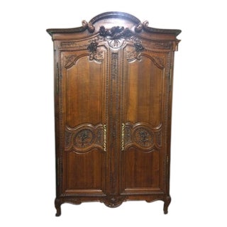 Antique Oak Wardrobe, French Style Wardrobe For Sale