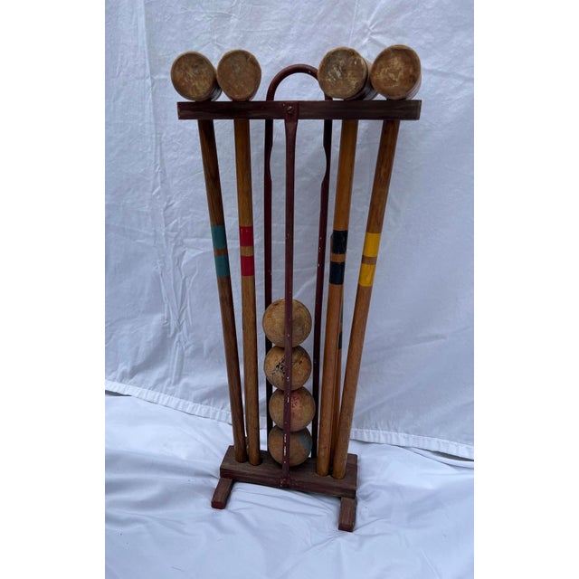 Vintage 1950’s Croquet Set For Sale - Image 4 of 5