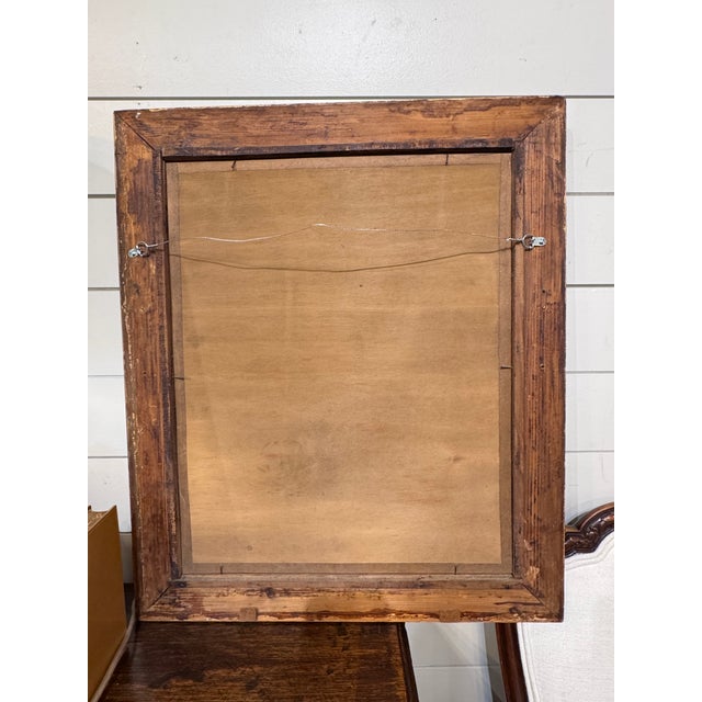 Textile 19th Century French Oil Painting For Sale - Image 7 of 8