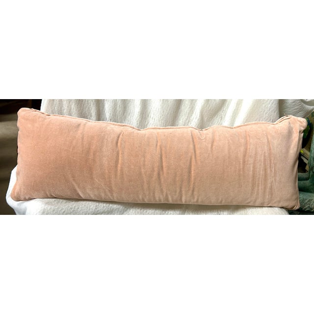 Bella Notte Long Cotton Velvet Lumber Pillow in Pearl For Sale - Image 4 of 12