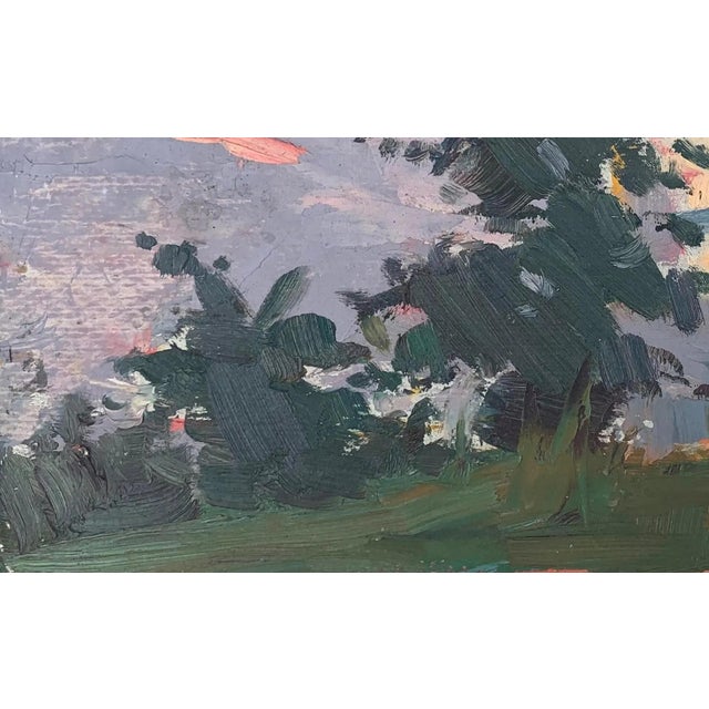 1970s 1970s Original Spring Rural Landscape Oil Painting, Ukrainian Impressionism 22-35 For Sale - Image 5 of 6