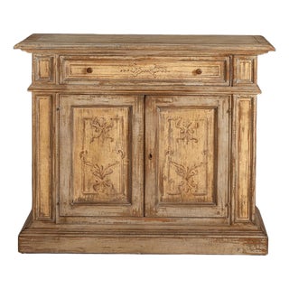 Handcrafted Italian Rustic Sideboard With Hand-Painted Distressed Finish For Sale