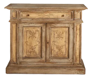Handcrafted Italian Rustic Sideboard With Hand-Painted Distressed Finish