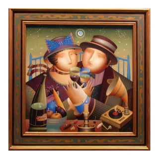 Anton Arkhipov "Starlight Romance" Hand Signed Custom Framed Art For Sale