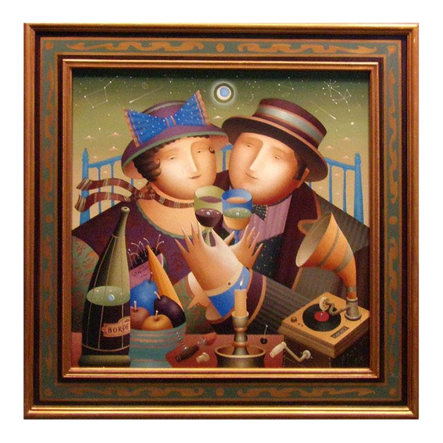 Anton Arkhipov "Starlight Romance" Hand Signed Custom Framed Art For Sale