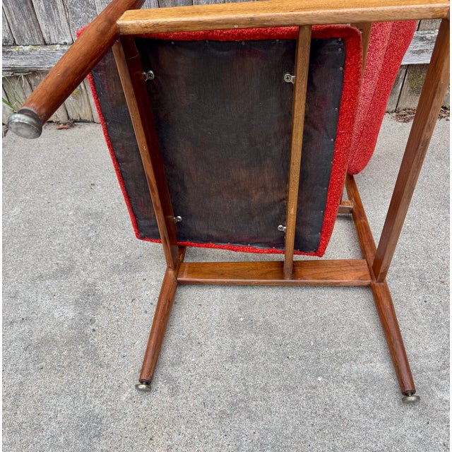 Orange Jens Risom Model C-160 Walnut Armchair For Sale - Image 8 of 11