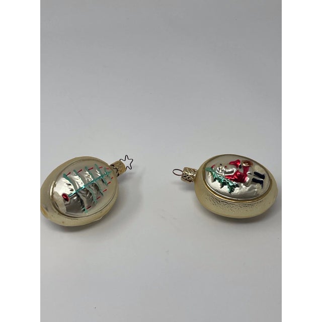 Vintage Hand Blown Mercury Glass W. Germany Christmas Ornaments, 7 Pieces For Sale - Image 4 of 12