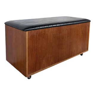 Mid-Century Modern Teak Blanket Bench For Sale