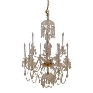 Large Palatial 12 Arm Crystal Chandelier