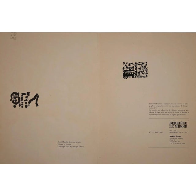 Cover for Derriere Le Miroir is a mixed lithograph realized by Jean-Paul Riopelle in 1968 for no. 171 of the Art Magazine...