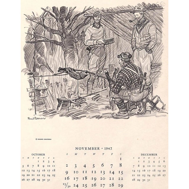 Paul Brown 1947 Calendar for Brooks Brothers For Sale - Image 14 of 15