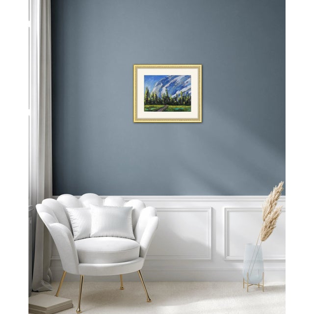 Wood Original Oil Painting, Plein Air Landscape California - Yosemite For Sale - Image 7 of 12