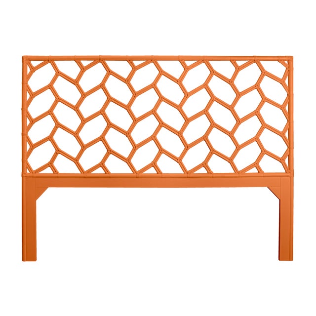 Not Yet Made - Made To Order Silas Platform Bed King - Orange For Sale - Image 5 of 12