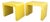 Postmodern Yellow Gloss Laminate Waterfall Side Tables - A Pair For Sale