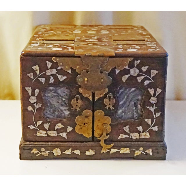 Late 19th Century Antique Chinese Ladies Accessory Box Qing Dynasty For Sale - Image 5 of 9