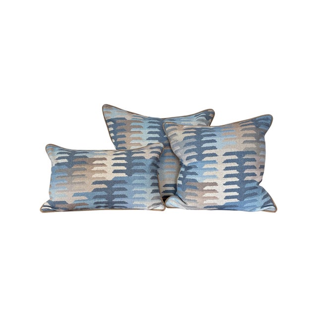 Navajo Navy 24x24 Down Filled Pillow For Sale - Image 9 of 11