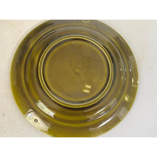 Brown Enameld Ceramic Plates, Set of 6 For Sale - Image 8 of 10