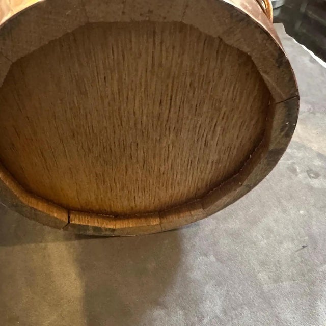 A 1960s Mid-Century Modern Oak and Copper French Wine Cooler For Sale - Image 12 of 14