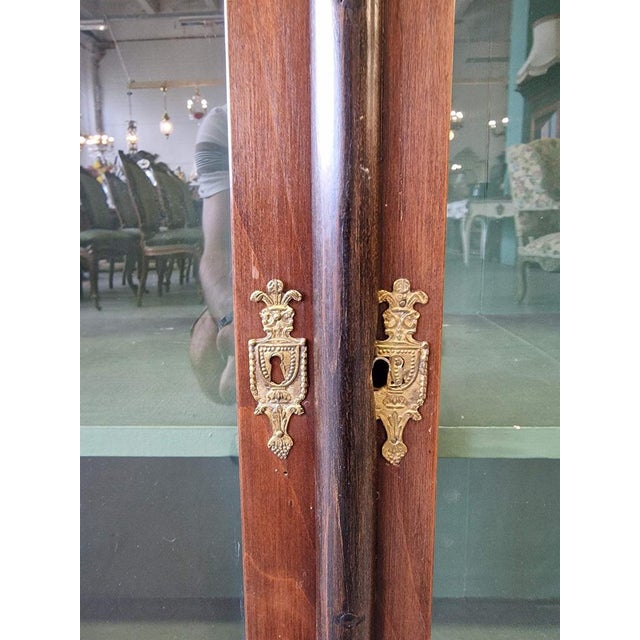 Large Biedermeier Style Wall Cabinet For Sale - Image 10 of 16