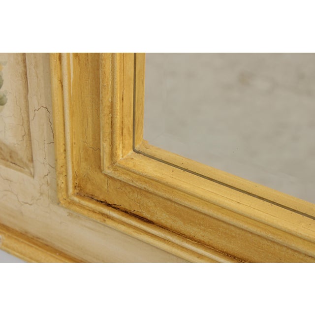 Yellow Habersham Crackle Paint Trumeau Mirror For Sale - Image 8 of 18