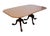 Vintage Antique Solid Banded Mahogany Traditional Chippendale Style 152" Triple Pedestal Dining Table For Sale - Image 9 of 11