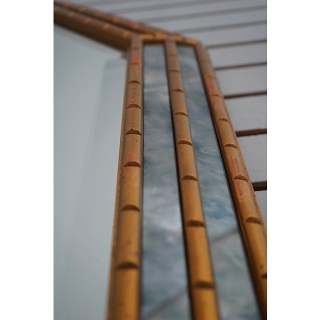Gold Gilt Bamboo Form Octogonal Wall Mirror For Sale In Philadelphia - Image 6 of 8