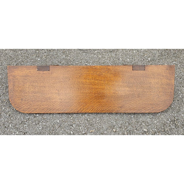 Mid Century Arts and Crafts Mission Style Oak Wall Shelf For Sale In Washington DC - Image 6 of 8