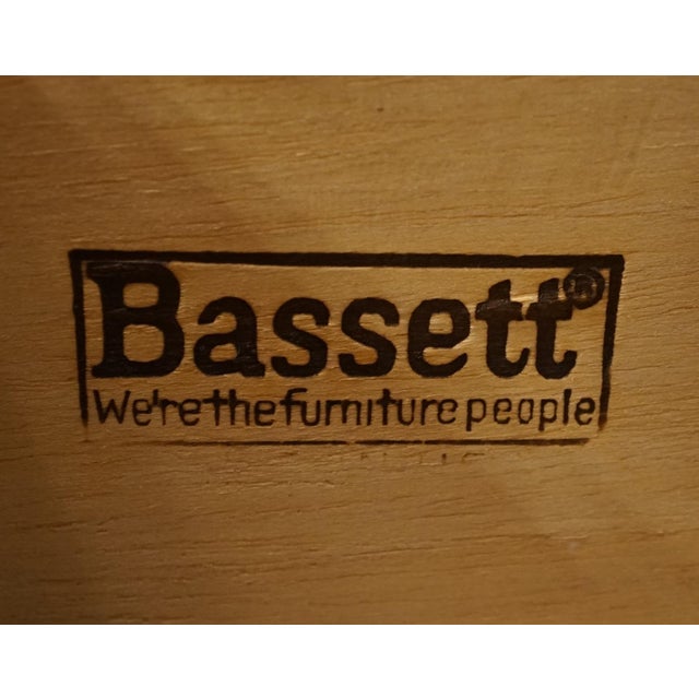 Wood Bassett Furniture Solid Hard Rock Maple Colonial Early American 44" Low Chest 5017-208 For Sale - Image 7 of 12