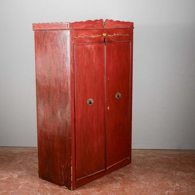 Painted Wardrobe in Wood and Metal For Sale - Image 3 of 9