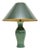 Vintage Green Ceramic Table Lamp, 1970 For Sale