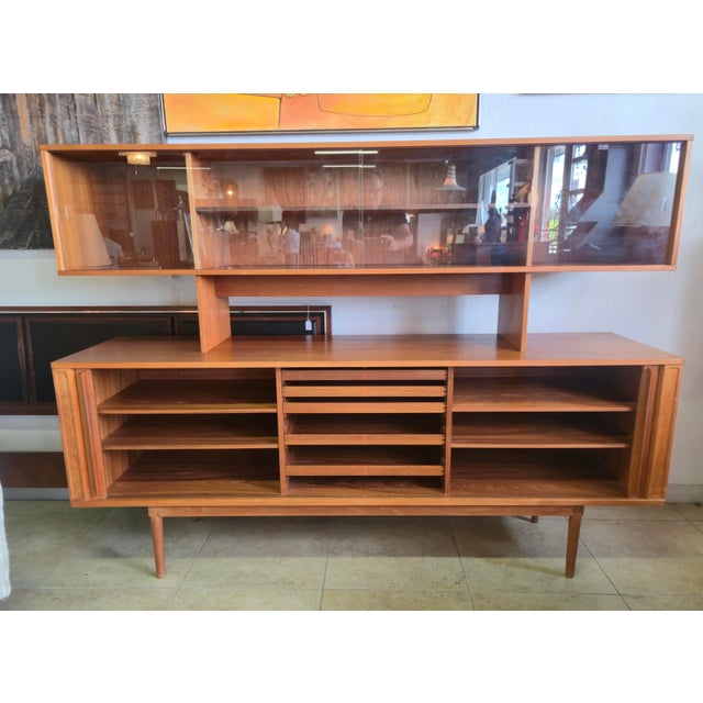 Mid-Century Modern MidCentury Modern Teak 2 Piece Credenza W/Hitch by Lovig Design For Sale - Image 3 of 10