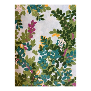 Thibaut F914334 Central Park Sky Blue Fabric 3 1/2 Yards Cotton Linen Blend For Sale