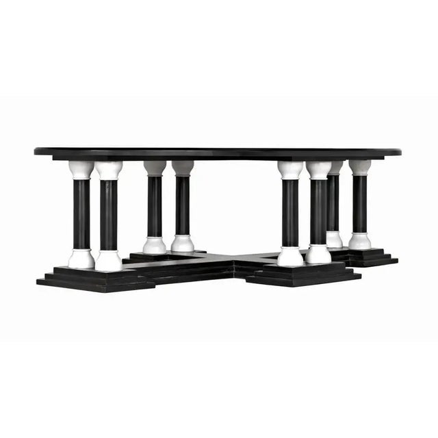 Noir NOIR Desoto Coffee Table, Hand Rubbed Black and Solid White For Sale - Image 4 of 5