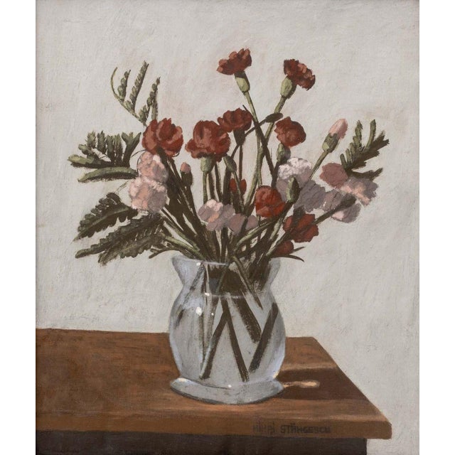 Mihai Stancescu (Romanian/American, b. 1966), Floral Bouquet Still Life Scene, Oil on Canvas, signed lower right, silvered...